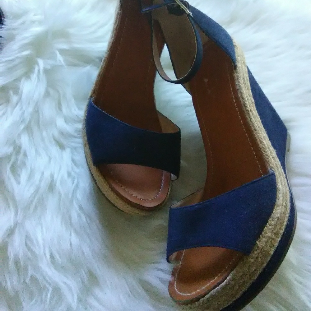 Prima Donna Blue Suede Wedge Heel